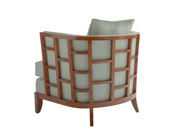 Lexington Tommy Bahama Home Abaco Chair - Tommy Bahama Ocean Club, Woven Rattan & Bamboo, Ultra Down Cushion, Chic Island Retreat  Wood 1506-11-44