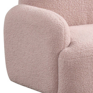 English Elm Rosella Bear Shaped Sherpa Kids Armchair with Sculpted Ears for Playroom Comfort Pink B2749P413208