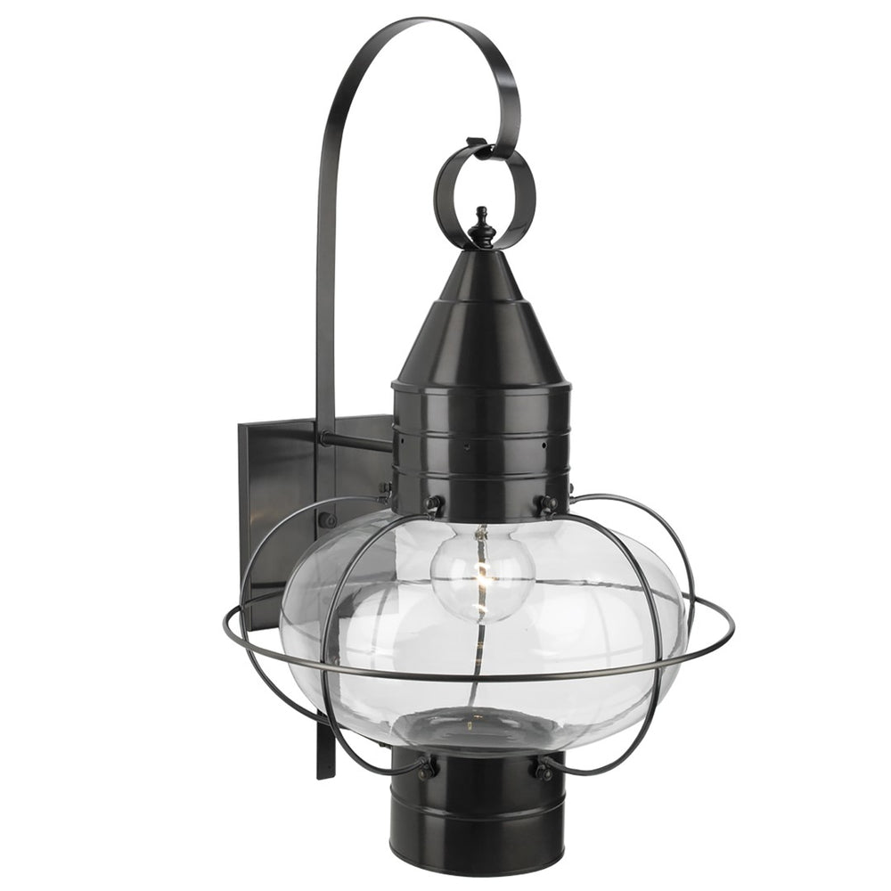 Classic Onion 24'' High 1-Light Outdoor Sconce - Black 1509-BL-CL Norwell