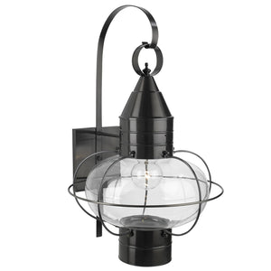 Classic Onion 24'' High 1-Light Outdoor Sconce - Black 1509-BL-CL Norwell