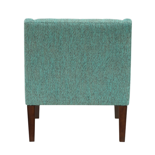 English Elm Contemporary Button-Tufted Accent Chair with Plush Fabric, Curved Arms and Solid Wood Legs for Living Green 26.5 L x 28.5 W x 22.5 H B011P281836