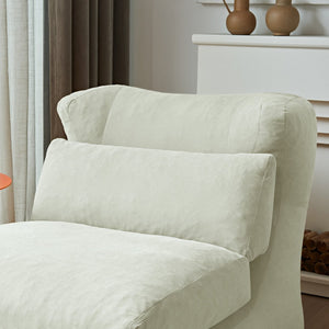 English Elm Cloud Corduroy Sleeper Chair Foldable High Density Foam Seat for Small Space Living Beige W1765P448558