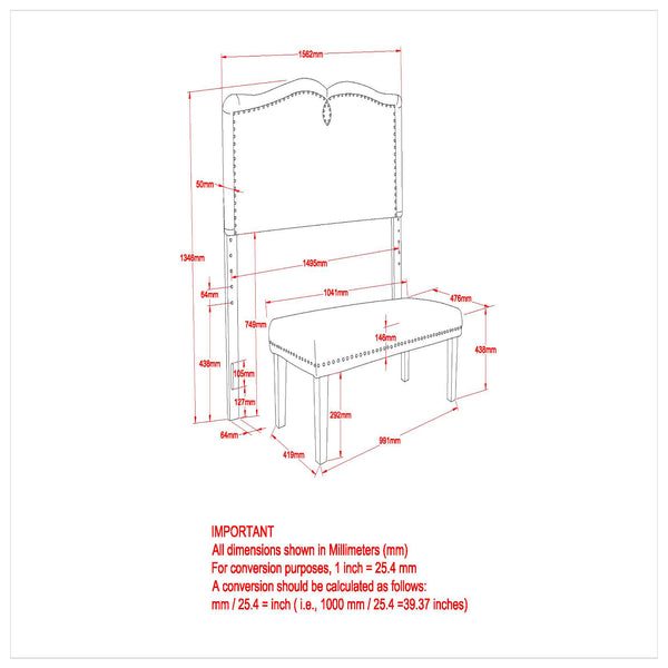 Worldwide Home Furnishings Aurora-54''/60'' Adjustable Headboard & Stylish Velvet Bench Set - Perfect For Double Or Queen Beds! Grey,Black Velvet,Wood 151-585d_Q-gy
