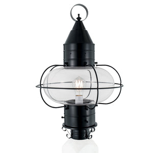 Classic Onion 22.5'' High 1-Light Outdoor Post Light - Black 1510-BL-CL Norwell