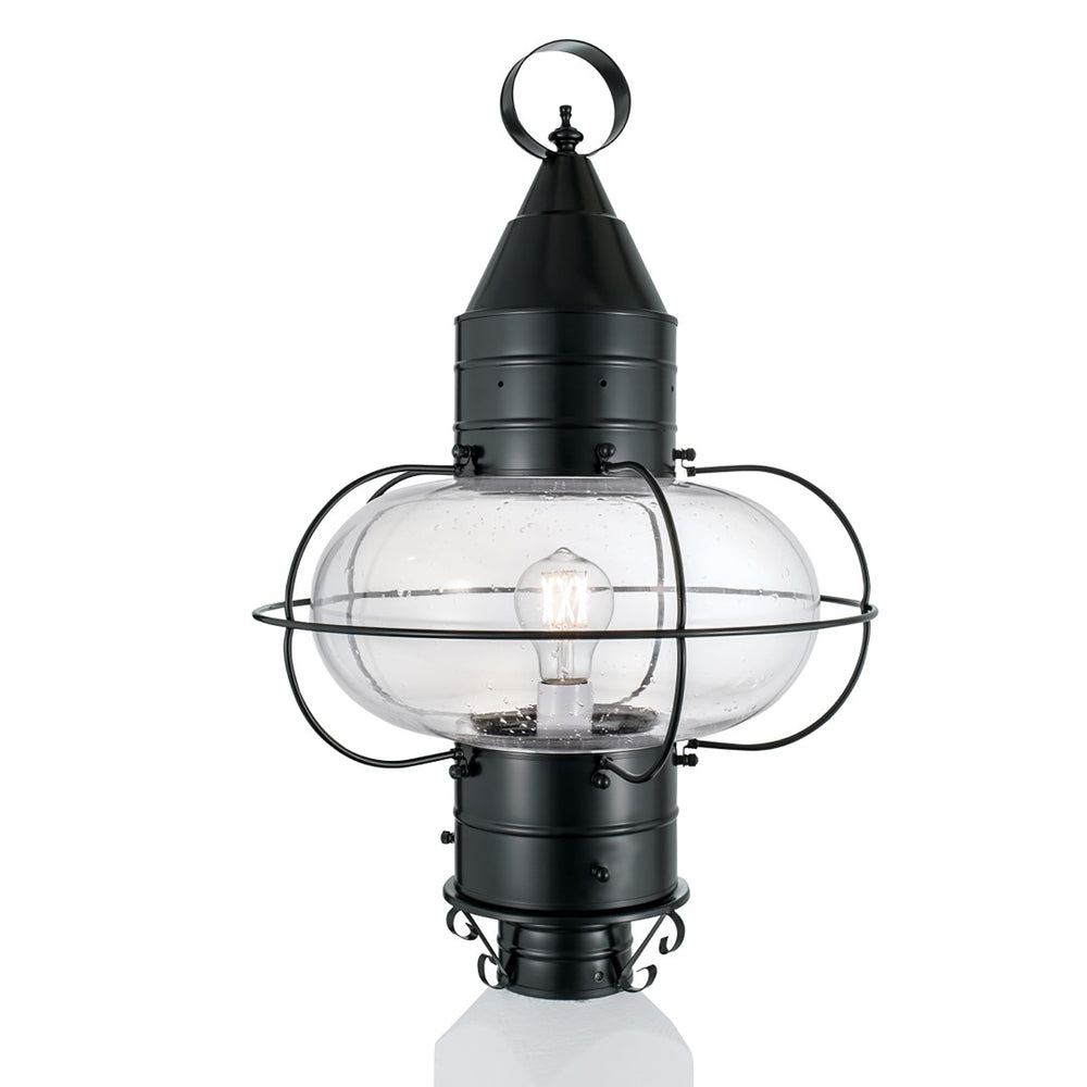 Classic Onion 22.5'' High 1-Light Outdoor Post Light - Black 1510-BL-CL Norwell