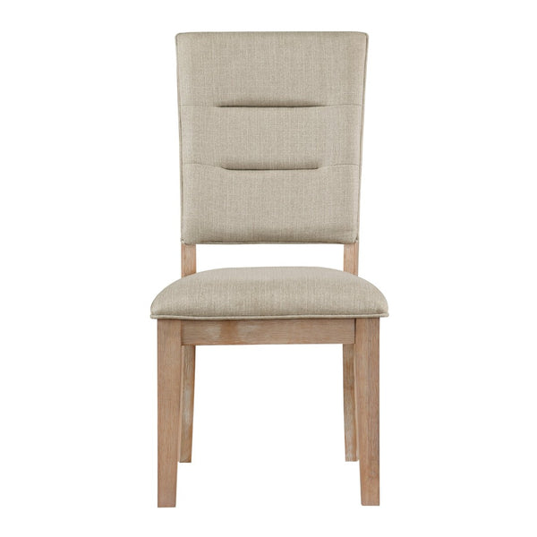 English Elm Light Oak Acacia Veneer 5 Piece Dining Set with Ladderback Chairs and Extension Leaf B011S01587