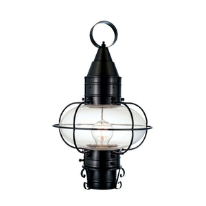 Classic Onion 17.5'' High 1-Light Outdoor Post Light - Black 1511-BL-CL Norwell