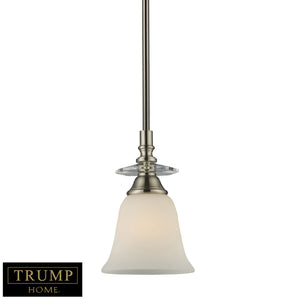 1-Light Mini Pendant - Black Chrome with Polished Nickel Accents 15123/1 Elk Lighting