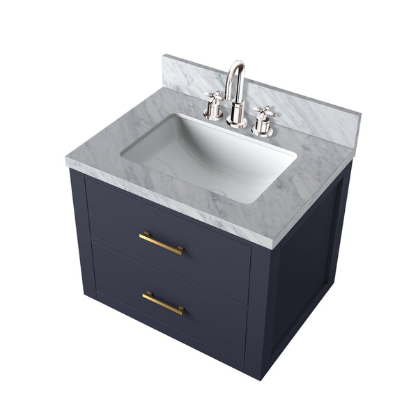 English Elm Blue Single Bath Vanity With Acrylic Top & Faucet Set – Stylish Space-Saving Solution For Any Bathroom B2731P257908
