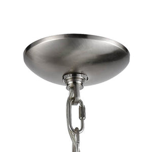 Thomas Lighting Williamsport Three Light Chandelier Brushed Metal Minimalist Dining Entryway Ceiling Fixture Nickel 13'' Wide 3-Light 1513CH/20