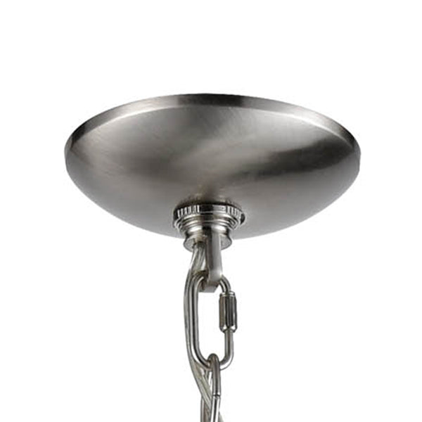 Thomas Lighting Williamsport Three Light Chandelier Brushed Metal Minimalist Dining Entryway Ceiling Fixture Nickel 13'' Wide 3-Light 1513CH/20