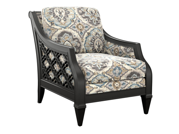 Lexington Bay Club Chair Plush Upholstered Accent Seat with Down Cushion for Modern Living Rooms Blue/Aqua 1514-11-71