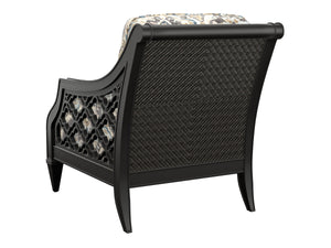 Lexington Bay Club Chair Plush Upholstered Accent Seat with Down Cushion for Modern Living Rooms Blue/Aqua 1514-11-71