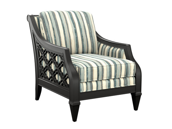 Lexington Bay Club Chair Plush Upholstered Accent Seat with Down Cushion for Modern Living Rooms Blue/Aqua / Green 1514-11-72