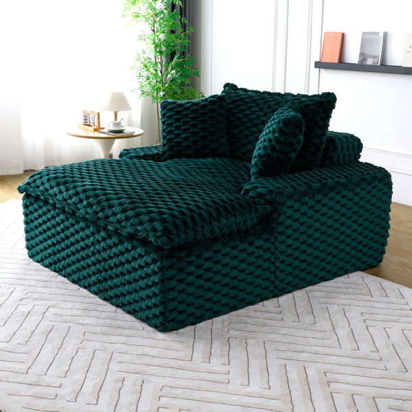 English Elm 51 Compact Comfort Sofa with Turtle Fleece, 51" Cozy Single Seat with Two Pillows, Modern Minimalist Design W3371P353193