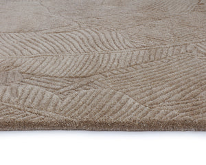 Sunpan Calathea Hand-Tufted Rug - Unique Artisan Craftsmanship with Tropical Palm Leaf Design for Your Home Sand