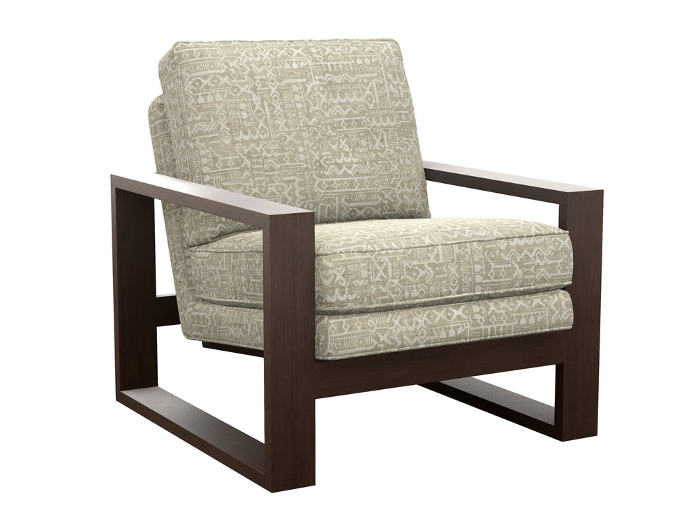 Lexington Axis Plush Upholstered Accent Chair with Cushioned Back for Modern Living Room Comfort in Soft Beige Tan Upholstery 1516-11-71