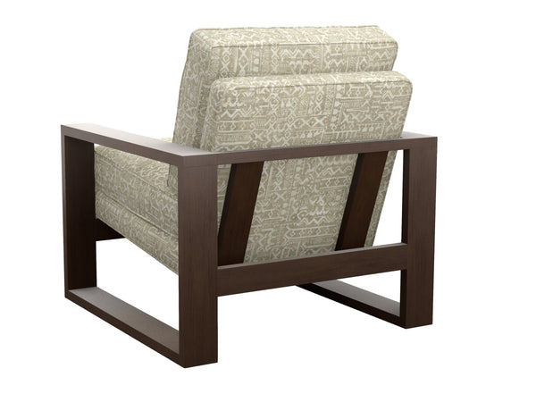 Lexington Axis Plush Upholstered Accent Chair with Cushioned Back for Modern Living Room Comfort in Soft Beige Tan Upholstery 1516-11-71