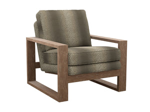 Lexington Axis Plush Upholstered Accent Chair with Cushioned Back for Modern Living Room Comfort in Warm Beige Tan Upholstery 1516-11-74