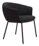 Essen Dining Chair Black & Bronze 110102 Zuo Modern