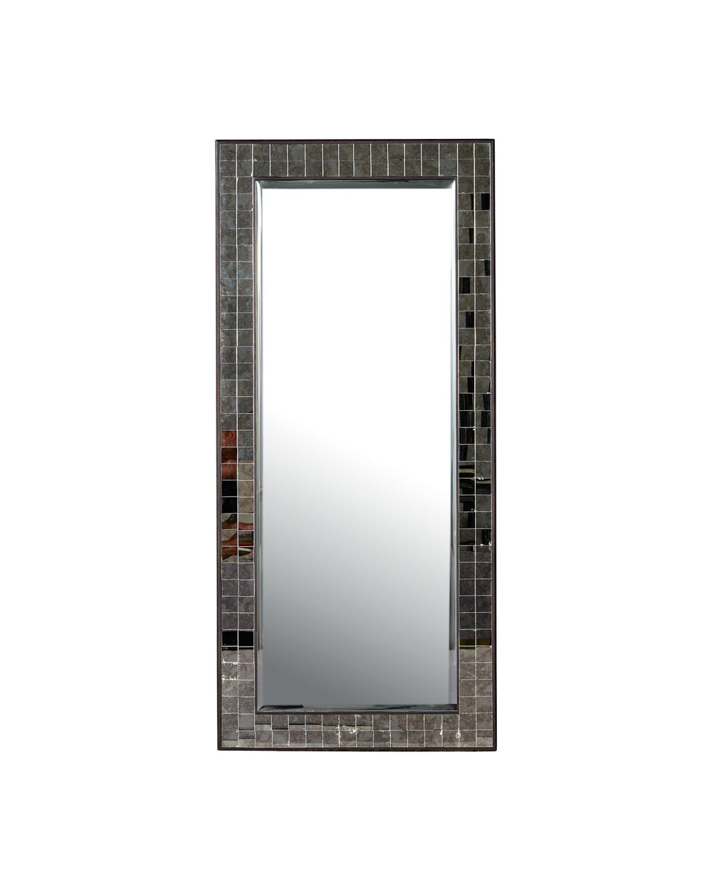 Currey & Company Mosaico Rectangular Mirror - Stunning Beveled Design In Antique Tiles, Perfect For Any Home Décor Ivory Mango Wood ,Glass 1000-0167-currey-company