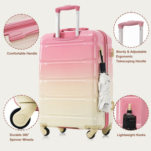 English Elm Luggage 3 Piece Hard Shell Abs Pc Set with Usb Port and Spinner Wheels Travel N726P264892H