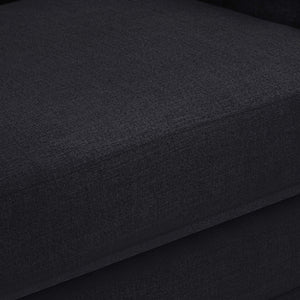 Kimora Black Linen Textured Fabric Chair 151Black-C Meridian Furniture