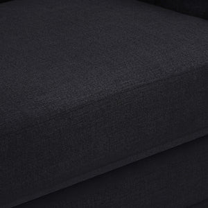 Kimora Black Linen Textured Fabric Sofa 151Black-S Meridian Furniture