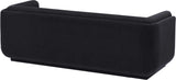 Kimora Black Linen Textured Fabric Sofa 151Black-S Meridian Furniture