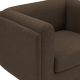 Kimora Brown Linen Textured Fabric Chair 151Brown-C Meridian Furniture