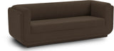 Kimora Brown Linen Textured Fabric Sofa 151Brown-S Meridian Furniture