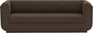 Kimora Brown Linen Textured Fabric Sofa 151Brown-S Meridian Furniture