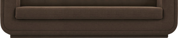 Kimora Brown Linen Textured Fabric Sofa 151Brown-S Meridian Furniture