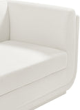 Kimora Cream Linen Textured Fabric Chair 151Cream-C Meridian Furniture