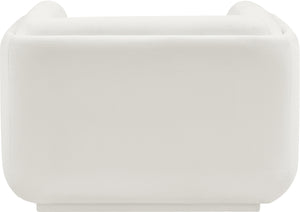 Kimora Cream Linen Textured Fabric Chair 151Cream-C Meridian Furniture