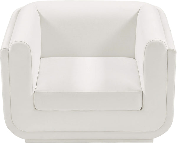 Kimora Cream Linen Textured Fabric Chair 151Cream-C Meridian Furniture
