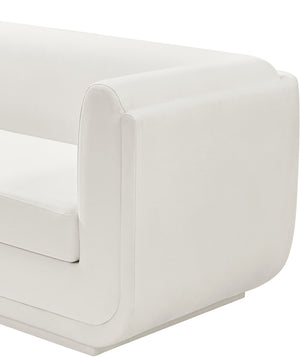 Kimora Cream Linen Textured Fabric Chair 151Cream-C Meridian Furniture