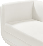 Kimora Cream Linen Textured Fabric Chair 151Cream-C Meridian Furniture