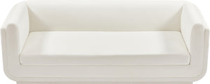 Kimora Cream Linen Textured Fabric Sofa 151Cream-S Meridian Furniture