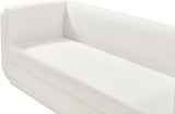 Kimora Cream Linen Textured Fabric Sofa 151Cream-S Meridian Furniture