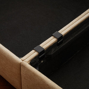 English Elm Stylish Camel Chenille 2-Seater Sofa With Hidden Storage, Modern Design, Ergonomic Comfort & Ottomans W714S01226-GIGA