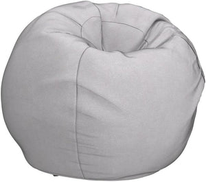 English Elm Christopher Knight Home® - Chrisholm Plush Foam-Filled Bean Bag Chair — Modern Round Design, Durable Polyester Comfort 34"W Light Gray N778P185639G