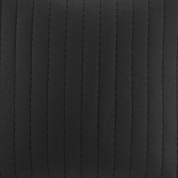 JLA Home INK+IVY - Cotton Quilted Euro Sham with Embroidered Texture, Breathable 26x26 Farmhouse Accent Pillow Cover Black II11-593