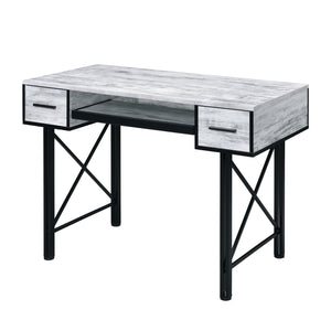 English Elm Antique Rectangular Computer Desk with Keyboard Tray, 2 Drawers, Smooth Metal Glides, 47.5"W Workspace B062P184558