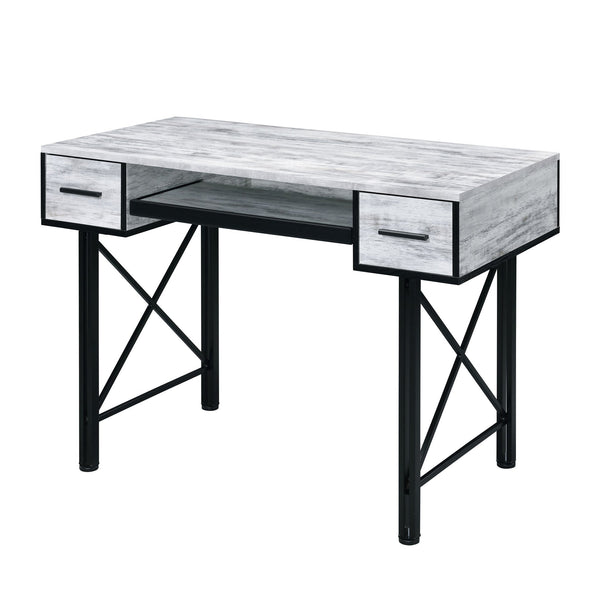 English Elm Antique Rectangular Computer Desk with Keyboard Tray, 2 Drawers, Smooth Metal Glides, 47.5"W Workspace B062P184558