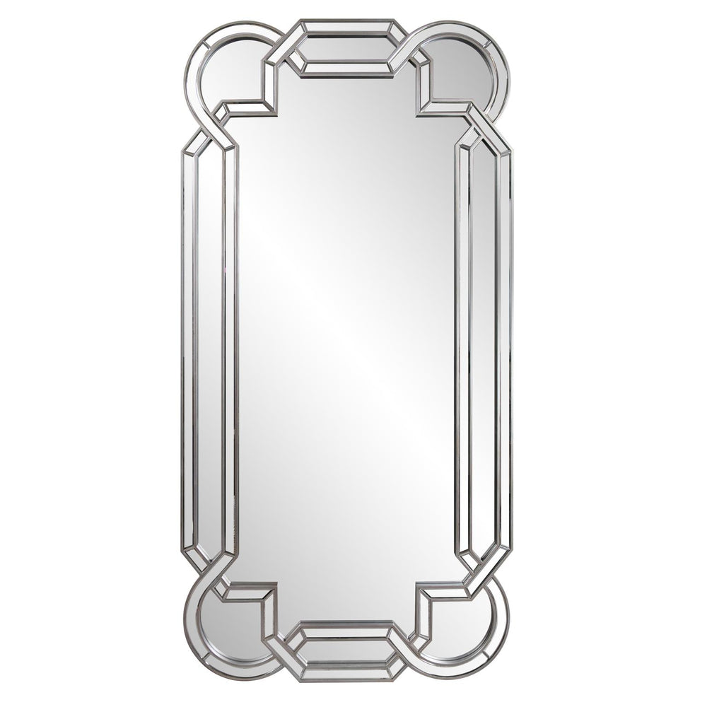 Howard Elliott Oversized Aleena Mirror - Dramatic Arching Curves & Champagne Trim For Elegant Home Décor Appeal Silver Glass ,Mdf 15211-howard-elliott