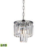 Palacial 8'' Wide 1-Light Mini Pendant - Polished Chrome - Includes LED Bulb 15214/1-LED Elk Lighting