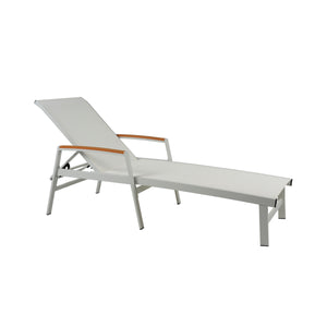 English Elm Christopher Knight Home® - Oxton Chaise Lounge - Adjustable Outdoor Seating With Rust-Resistant Frame & Breathable Mesh Comfort N775P210702W