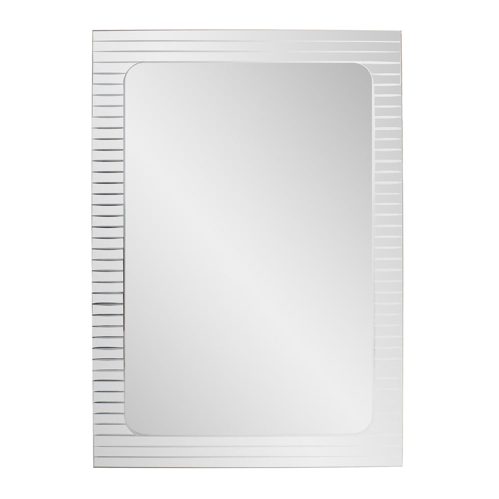 Howard Elliott Adoree Frameless Mirror-on-mirror Design With 3d Depth For Stylish Home Decor & Easy Installation Silver Glass,Mdf 15236-howard-elliott