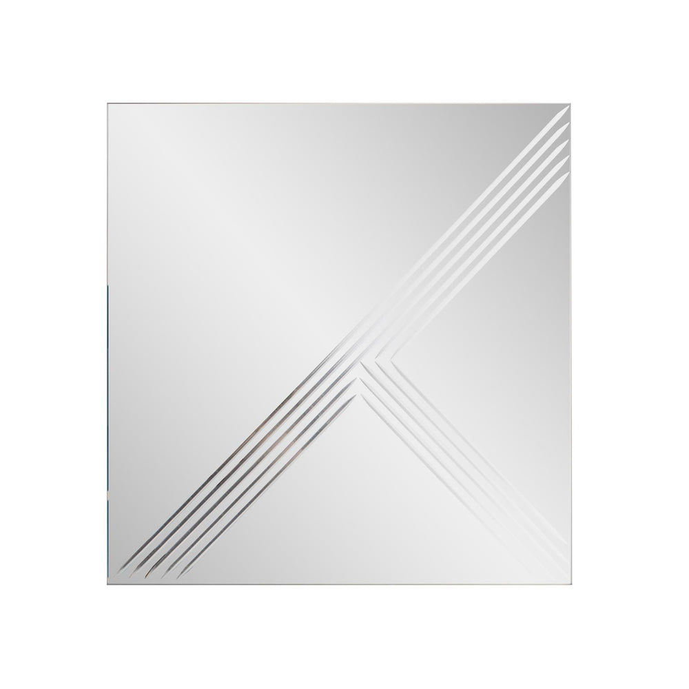 Howard Elliott Adoree Frameless Mirror-on-mirror Design With 3d Depth For Stylish Home Decor & Easy Installation Silver Glass,Mdf 15236-howard-elliott